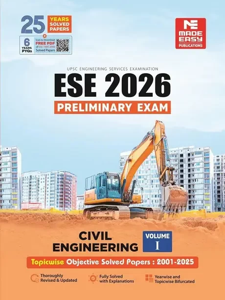 ESE 2026 Electrical Engineering Volume 1 Solved Papers by MADE EASY | 25 Years PYQs (2001-2025) for UPSC Prelims