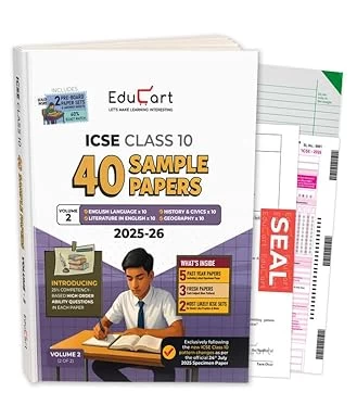 Educart ICSE Class 10 Sample Papers 2026 |Vol 2| - English Paper 1 & 2, History & Civics, Geography | 40 Solved Papers by Agrawal Group - Image 2 by Educart - Agrawal Group Of Publications