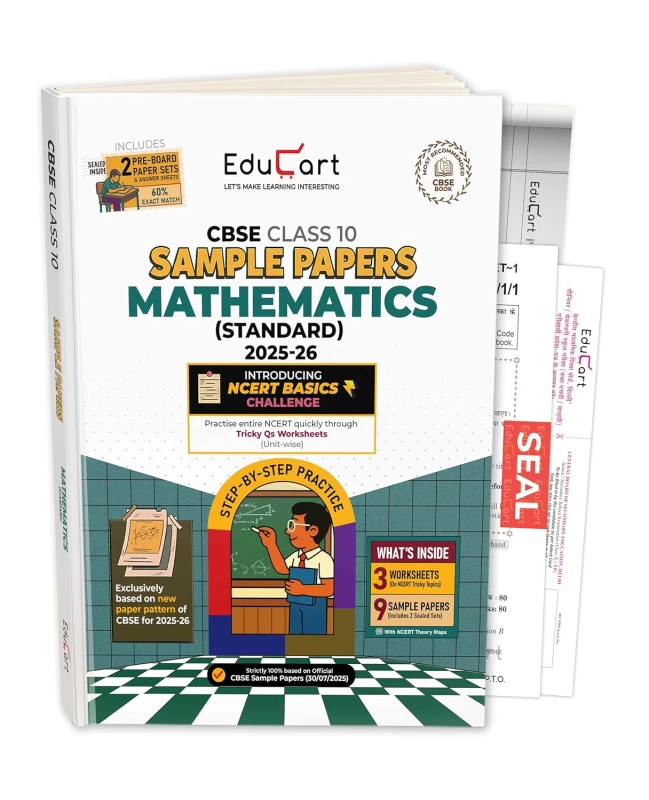 Educart CBSE Class 10 Sample Papers Mathematics (Standard) 2025-26 | Ultimate Practice Papers based on Latest CBSE Pattern by Agrawal Group