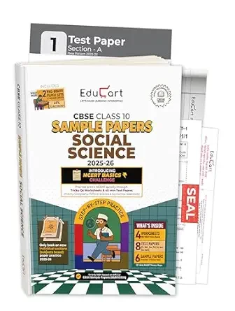 Educart CBSE Class 10 Sample Papers Social Science 2025-26 | Ultimate Practice Resource based on Latest CBSE Pattern by Agrawal Group